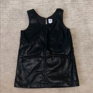 GAP Black Faux Leather Dress